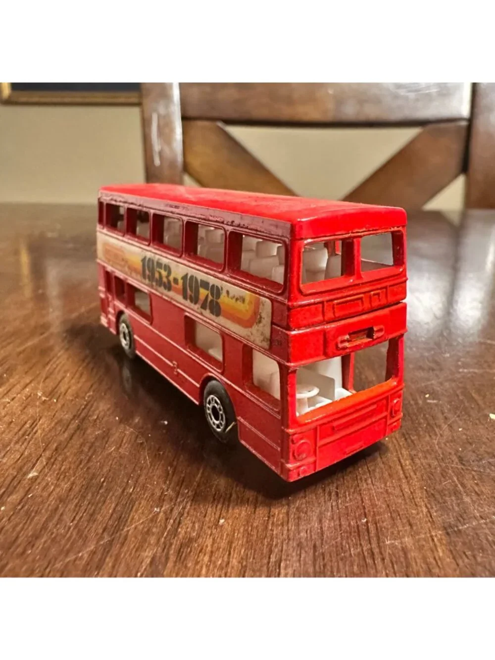 Vintage Matchbox The Londoner Red Double-Decker Bus Die-Cast Model No. 17